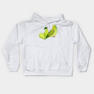 Cute Pear Parrotlet Kids Hoodie